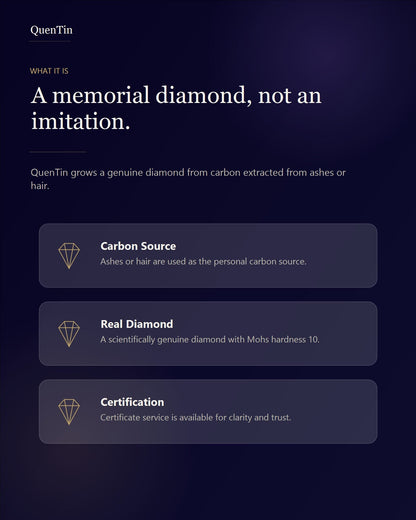 What is a QuenTin memorial diamond
